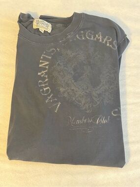 Juicy Couture Black Long Sleeve Graphic Tee Raw Edge Y2K Size XL